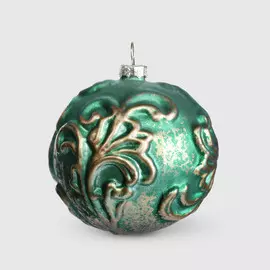 Шар новогодний Baoying yiwen синий/золотистый 8 см