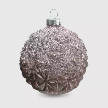 Шар новогодний Baoying yiwen сиреневый, 8 см