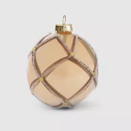 Шар новогодний Baoying yiwen золотистый 8 см