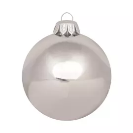 Шар новогодний Morozco серебро глянцевый 6,5 см