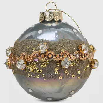 Шар новогодний на елку Baoying yiwen 8 см (98117)