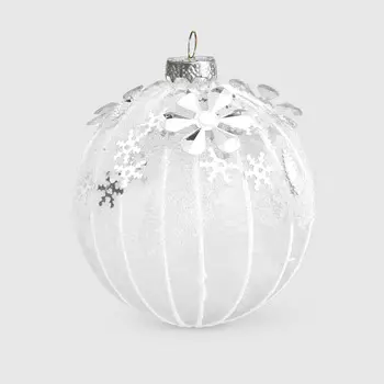 Шар новогодний на елку Baoying yiwen фиолетовый 8 см