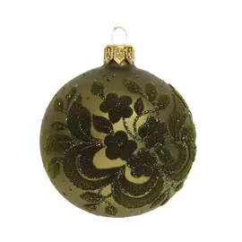 Шар новогодний на елку Kaemingk 8 см стекло