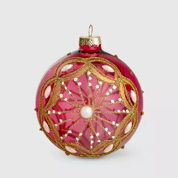 Шар новогодний на елку Baoying yiwen разноцветный 8 см