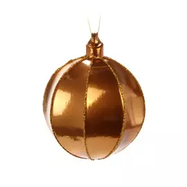 Шар новогодний Shishi ny коричнево-золотой 8 см 54221