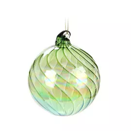 Шар новогодний Shishi ny зелено-голубой 8 см