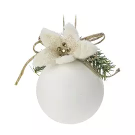 Шар новогодний Weiste белый 6,5 см