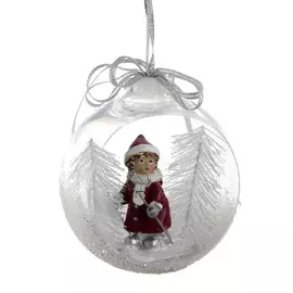 Шар открытый Weiste с девочкой на лыжах 95 мм