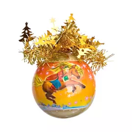 Шар рождественский Morozco 7,5 см Конек- горбунок