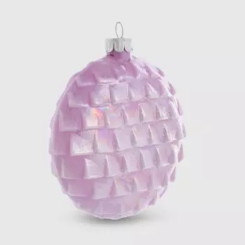 Шар стеклянный Yancheng Shiny фиолетовый орнамент 10х3х10 см