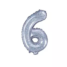 Шар воздушный Party Deco number 6 35см