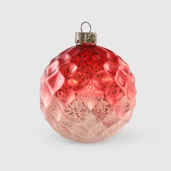 Шар Yancheng Shiny стеклянный красный 8 см