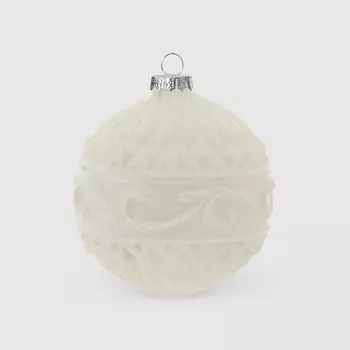 Шар Yancheng Shiny стеклянный с узором 8 см