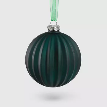 Шар Yancheng Shiny стеклянный зеленый 10 см