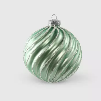 Шар Yancheng Shiny стеклянный зеленый 8 см