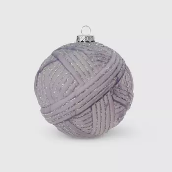 Шар Yancheng Shiny YUSJ200754 стеклянный с узором фиолетовый 8 см