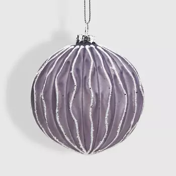 Шар Yancheng Shiny YUSJ200755 стеклянный с узором фиолетовый 8 см