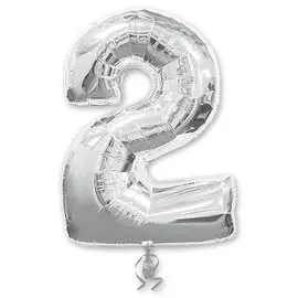 Шары Anagram Цифра а 2 silver