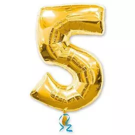 Шары Anagram Цифра а 5 gold