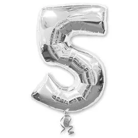 Шары Anagram Цифра а 5 silver
