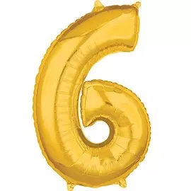 Шары Anagram Цифра а 6 26 gold