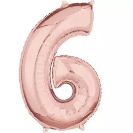 Шары Anagram Цифра а 6 26 rose gold