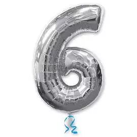 Шары Anagram Цифра а 6 silver