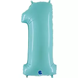 Шары Grabo Цифра г 1 40 пастель blue