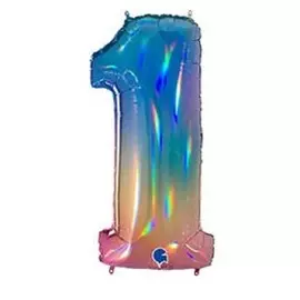 Шары Grabo Цифра г 1 40 радуга переливы