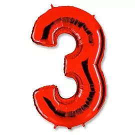 Шары Grabo Цифра г 3 40 red