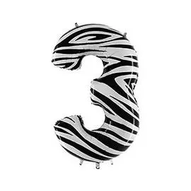 Шары Grabo Цифра г 3 40 zebra