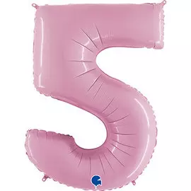 Шары Grabo Цифра г 5 40 пастель pink