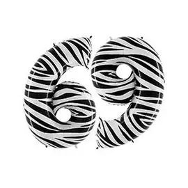 Шары Grabo Цифра г 6/9 40 zebra