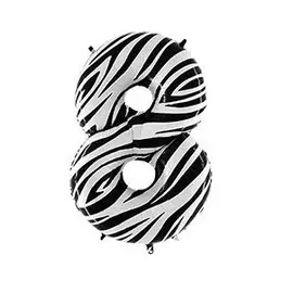 Шары Grabo Цифра г 8 40 zebra