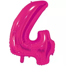 Шары Веселая затея Цифра к 4 26 fuchsia