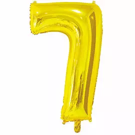 Шары Веселая затея Цифра к 7 26 gold