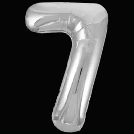 Шары Веселая затея Цифра к 7 40 silver