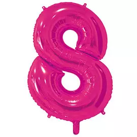 Шары Веселая затея Цифра к 8 26 fuchsia