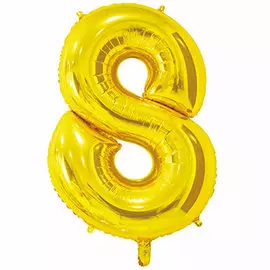 Шары Веселая затея Цифра к 8 26 gold