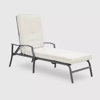 Шезлонг Greenpatio стальной с текстилем 162,5х68,5х52 см
