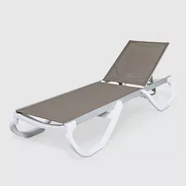 Шезлонг Rainbow Panama кофейный 195х36х72 см