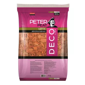 Щепа декоративная коричневая 60 л Peter Peat