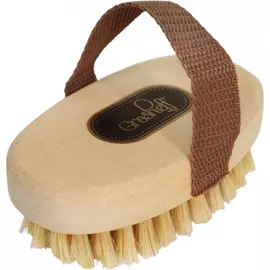 Щетка для тела Grosheff Березовая с щетиной кабана средней жесткости с ремешком