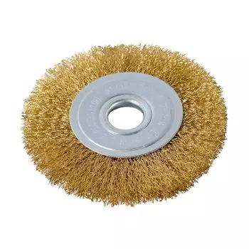 Щетка Вихрь для УШМ плоская, латунированная, 125 мм