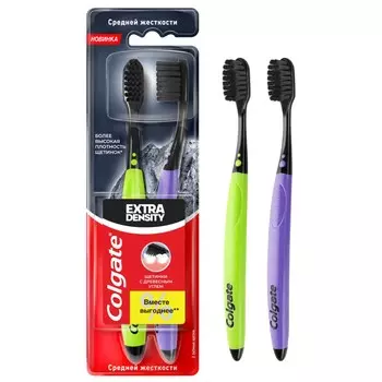 Щетка зубная Colgate Extra density средняя 2 шт