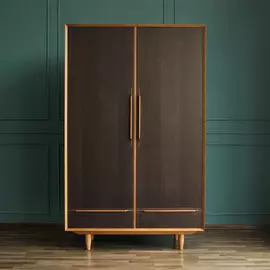 Шкаф двустворчатый Этажерка Bruni с двумя ящиками BR-27/2BL