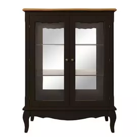 Шкаф Leontina стекло/2 створки ST9318ETG/BLK