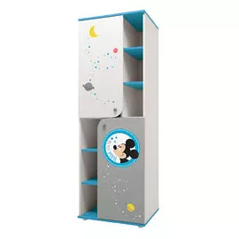 Шкаф-пенал Polini kids Disney baby "Микки Маус", белый-серый 190х65,2х52