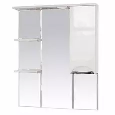 Шкаф-зеркало правосторонний Misty Жасмин 85 белый