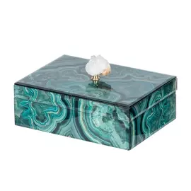 Шкатулка Glasar 25x17x13см бирюзовая
